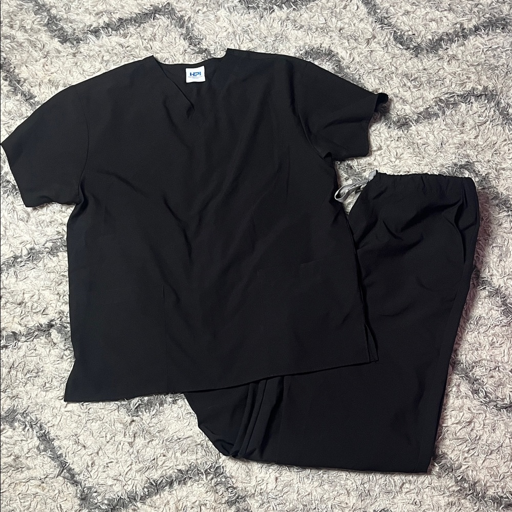 High Performance Identity (HPI) Mens Black Scrub Set